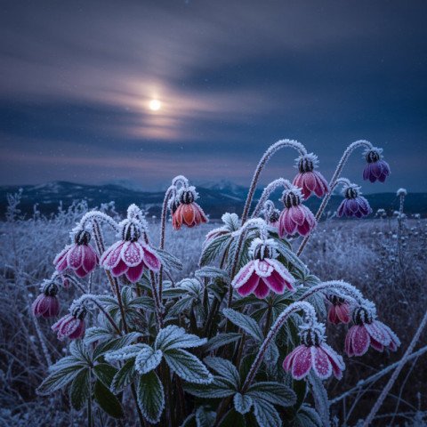 a photograph of a serene winter landscap